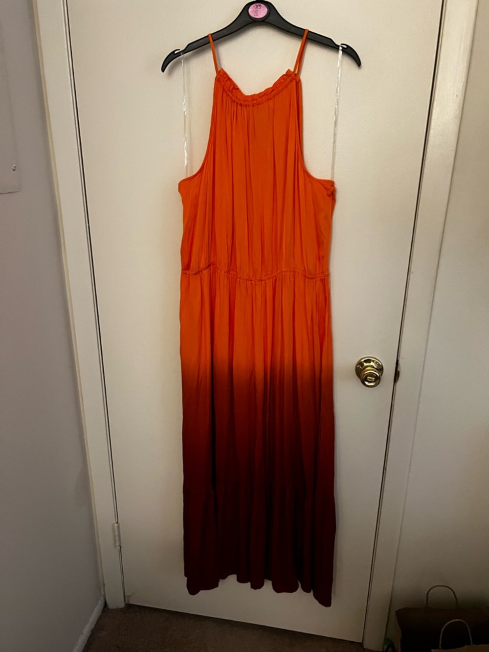 Knox Rose Orange ombré dress with adjustable tie strap